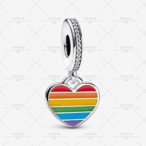 Pandora Pride Rainbow Heart Dangle Charm